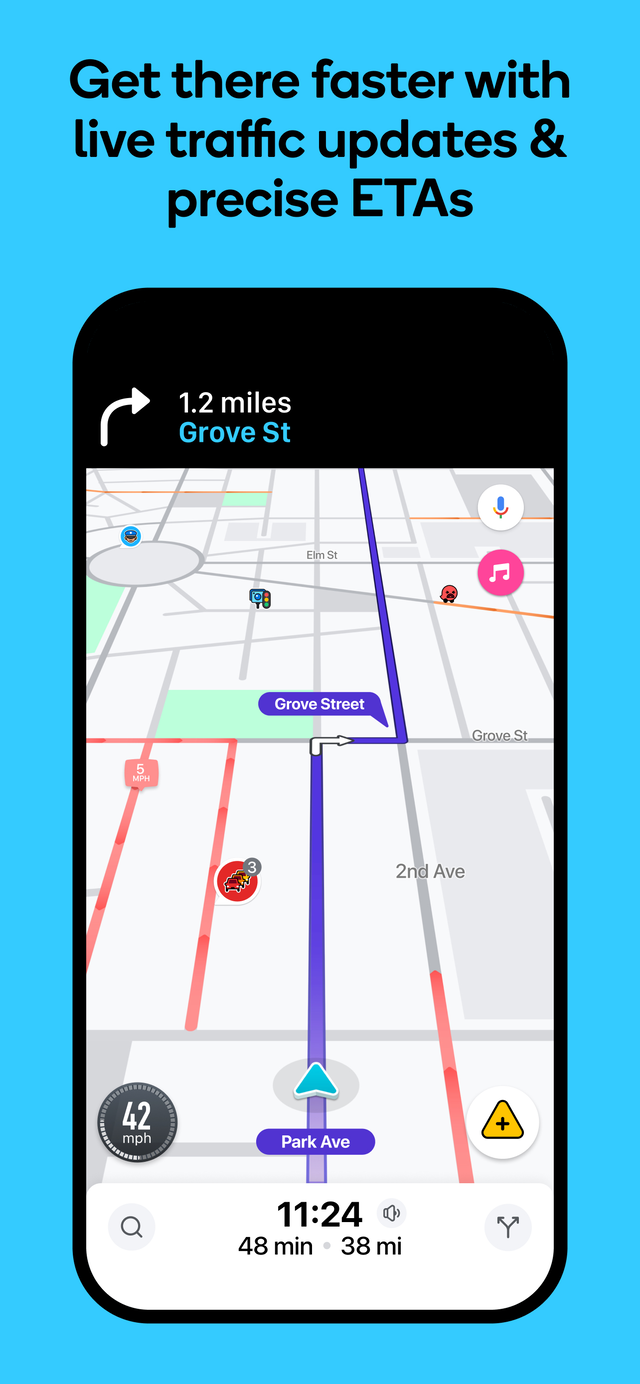 Waze Navigation & Live Traffic App Store screenshot 1